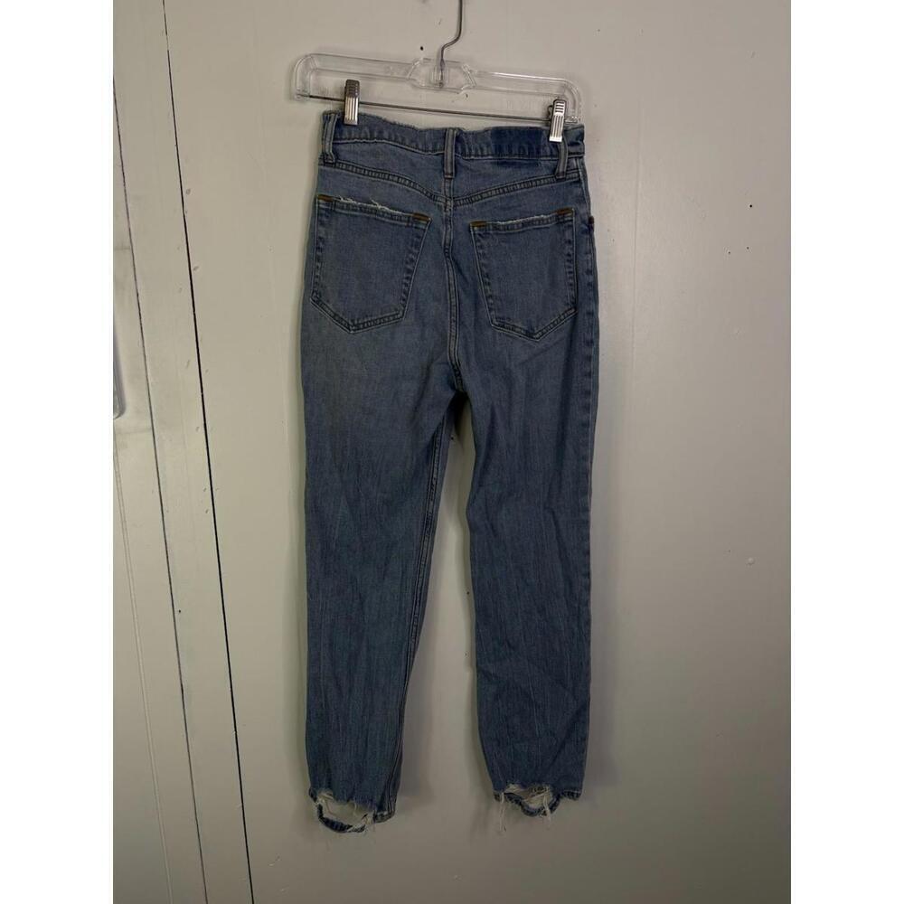 Abercrombie Fitch Jeans Womens 26 2 Ankle Straight Ultra High Rise Chewed Hem - Picture 2 of 11